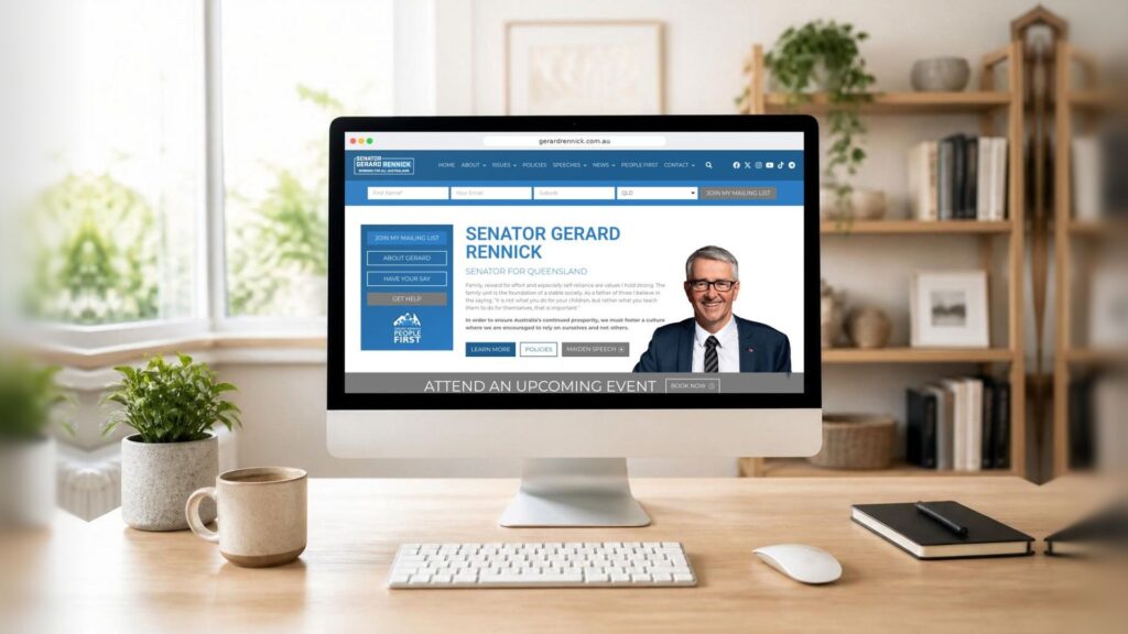 Senator Gerard Rennick: Senate website, gerardrennick.com.au