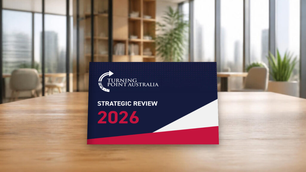 Turning Point Australia: Strategic Review 2026, A4 landscape booklet